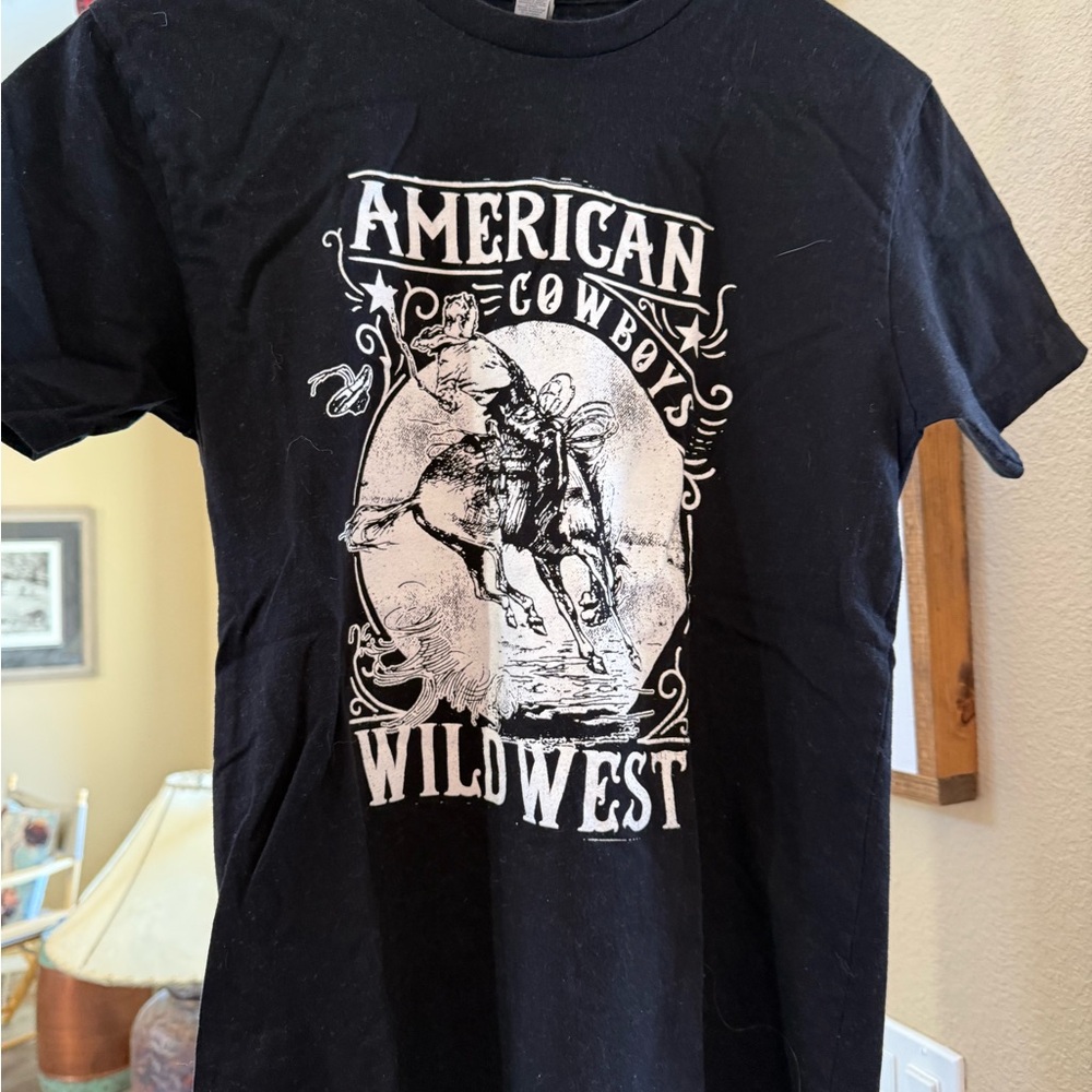 American Cowboys Wild West Black T-Shirt